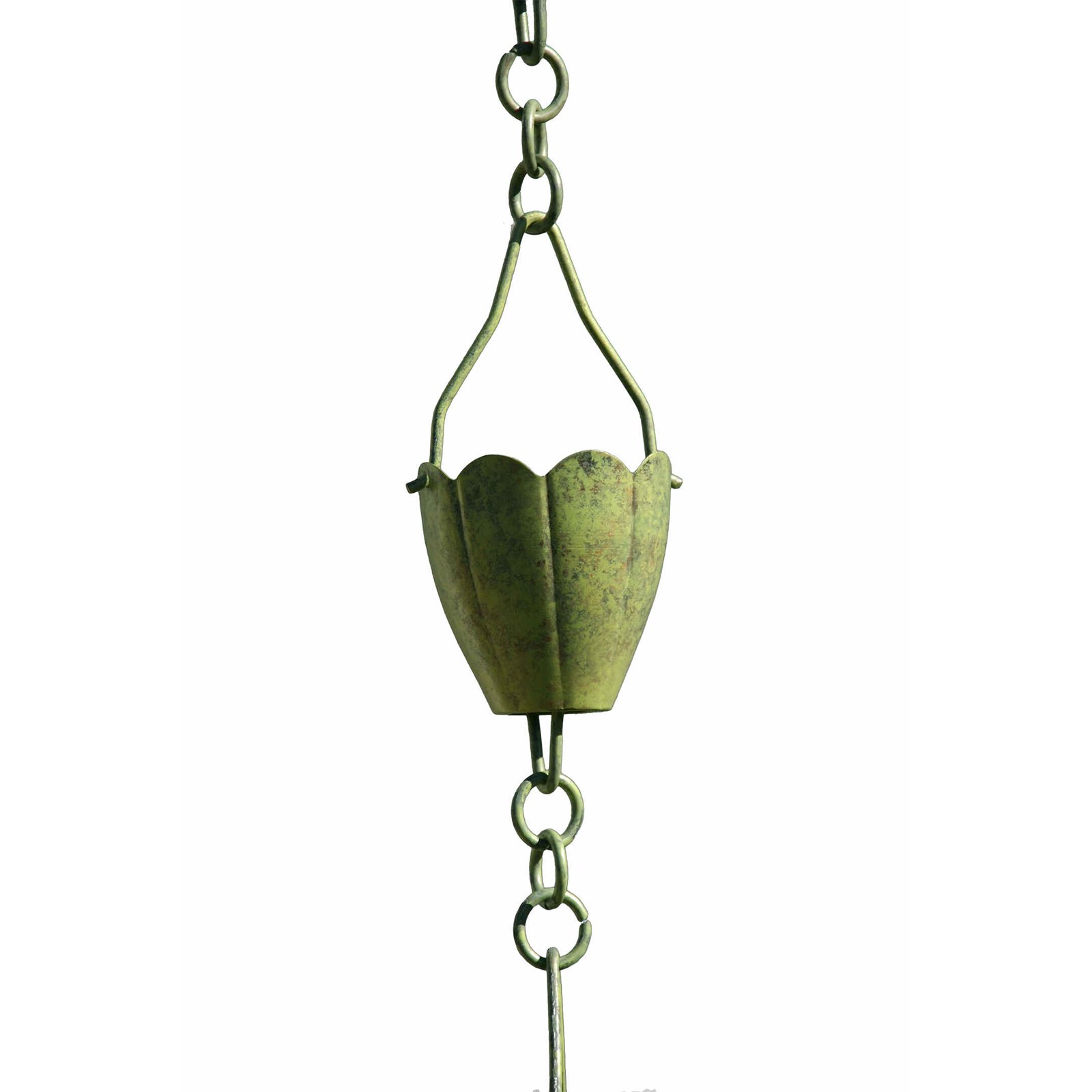 Patina Products Verdigris Flower Cup Rain Chain R253 - image 3 of 3