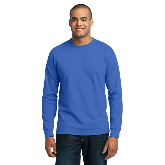Port & Company Tall Long Sleeve Core Blend Tee. Pc55lst , PC55LST , Royal , XXXX-Large Tall