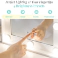 thumbnail image 3 of Luxfurni Hollywood Trifold Vanity Mirror with 10 LED Lights Dimmable Tabletop Makeup Mirror White, 3 of 8