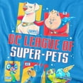 thumbnail image 2 of Dc League Of Super Pets Illustrated Pet Group Kids T Shirt (Small) for Youth Toddler Boys and Girls, Turquoise, 2 of 5