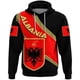 thumbnail image 3 of Sudadera con capucha con la bandera de Albania y el mapa del país albanés para hombres y mujeres, sudadera con estampado 3D, sudadera de manga larga, sudadera informal de gran tamaño estilo hip hop, 3 of 5