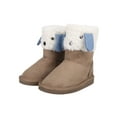 thumbnail image 2 of Children's Winter Sherpa Lined Boots Boys/Girls Animal Snow Shoes,Cream Size 12, 2 of 4