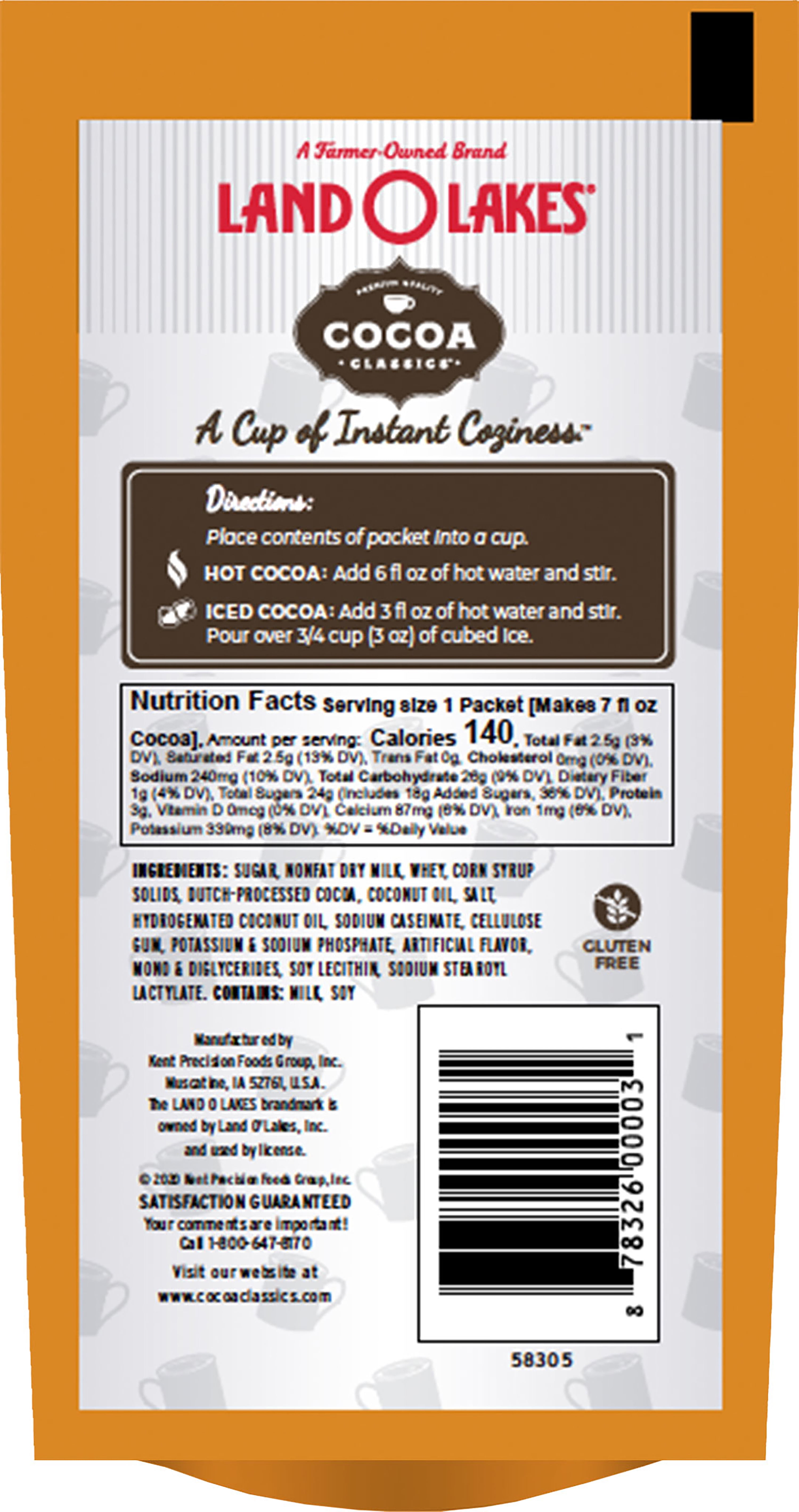 (6 pack) Cocoa Classics Caramel Cocoa Mix Hot Chocolate Made with Nonfat Milk Just Add Hot Water Make Hot or Iced Cocoa Gluten Free & Kosher Dairy Friendly 1.25oz Packets (Pack of 36)