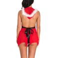 thumbnail image 4 of Traje de lencería erótica navideña para mujer trajes navideños sexys conjunto de camisón babydoll para cosplay dobladillo irregular cuello en V profundo vestido de dormir ANGGREK Otros, 4 of 6