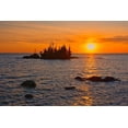 thumbnail image 2 of Jaynes Gallery 24x17 Black Ornate Wood Framed with Double Matting Museum Art Print Titled - Canada-Ontario-Lake Superior Provincial Park Islands in Lake Superior at sunrise, 2 of 4