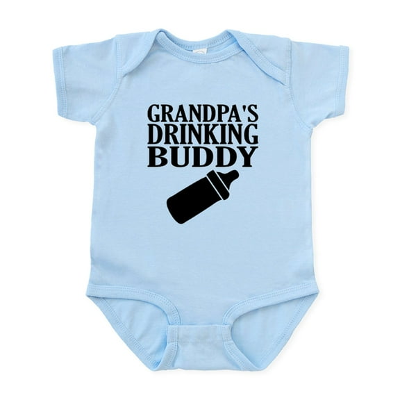 CafePress - Grandpa's Drinking Buddy Body Suit - Baby Light Bodysuit, Size Newborn - 24 Months
