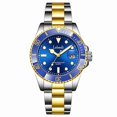 thumbnail image 1 of Mens Waterproof Quartz Watch With Black White Gold Color Variants And Durable Case, 1 of 11