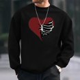 thumbnail image 2 of Long Sleeve Shirts for Men Do Damage Hoodie Binding Mens Zip Sweatsuit Sweater with Oversized Hood Team Issue Lite Hoodie Male Autumn And Winter Tops Halloween Themed Hoodless Long Sleeve P Black 3XL, 2 of 4