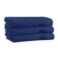 thumbnail image 3 of 100% Cotton 3-Piece Towel Set - 3 Bath Towels Super Soft, High Quality, High-Absorbent, and Fade-Resistant - 54" x 27" - (Navy), 3 of 3