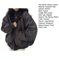 thumbnail image 7 of Winter Women Jacket - Thickened Fleece Lined Double-sided Wearing Hooded with Pockets Windproof Heat Retention, 7 of 7