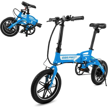 Swagtron Swagcycle EB5 Pro Plus Lightweight Aluminum Folding Electric Bike with Pedals