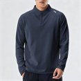 thumbnail image 2 of ZIXKCGDSE Quarter Zip Pullover Tops for Men Long Sleeve Shirt Outdoor Running Fitness Shirts Size M, 2 of 4