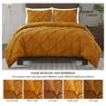 thumbnail image 6 of GpLuMy Berlin 3-Piece Pintuck Pinch Pleat Bedding Comforter Set (Queen, Spice), 6 of 7