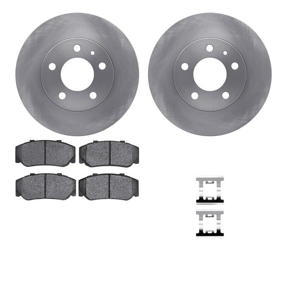 Dynamic Friction Company Front Brake Rotors with 5000 Advanced Brake Pads includes Hardware 6512-27082