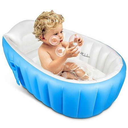 Infant Bath Tub Inflatable Baby Bathtub Foldable Shower Pool Travel Showing Basin For Kid Toddler Newborn Non Slip
