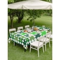 thumbnail image 3 of Saint Patrick's Day Outdoor Tablecloth - 54x80 Inch Rectangle Dining Table Cover, Green Plaid Clovers Geometric Waterproof Outdoor Table Cloth with Umbrella Hole & Zipper for Picnic/Patio/Party, 3 of 7