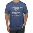 thumbnail image 1 of Wild Bobby, Ford Mustang Logo 50 Years Vintage Emblem, Cars and Trucks, Men Graphic Tee, Vintage Heather Blue, Small, 1 of 4