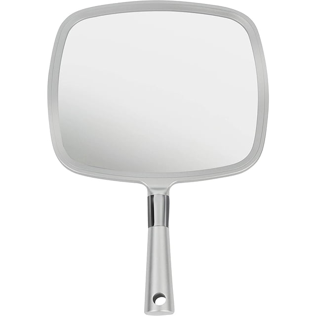 Espejo de mano MIRRORVANA Professional, grande, plateado, edición Luxe