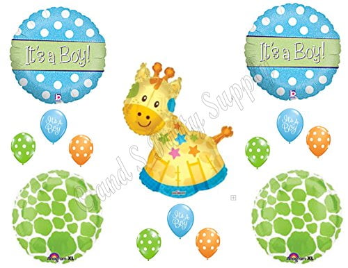 giraffe balloons for baby shower