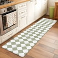 thumbnail image 2 of Sage Green Plaid 2'x6' Runner Rugs for Hallway Kitchen Bedside Non Slip Washable, Modern Minimalist Geometric Checkered Entryway Rug Runners with Rubber Backing, Long Carpet Runner for Laundry Room, 2 of 8