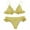 Yellow, variant on Utoimkio Women's Triangle Bikini Sets Two Piece Swimsuit High Waisted V Neck Twist Front Adjustable Spaghetti Straps Bathing Suit for Women