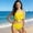 Style1-Yellow girl swimsuits, variant on Mceream Girls One Piece Swimsuits Spaghetti Strap Cut Out Swim Suit Color Block Ruched One Shoulder Sleeveless Bathing Suit Summer Beach Swimwear 6-13 Years