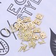 thumbnail image 4 of Yuangui 24pcs 1/12 Mini House Miniature Furniture Cabinet Closet Mini Hinges with 96pcs Screws (Golden), 4 of 10