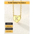 thumbnail image 4 of U7 Mother's Day Gifts for Women 14K Gold Plated Letter Pendant with Sparkle Cubic Zirconia Tiny Heart Letter Initial K Necklace Choker, 4 of 8