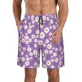 thumbnail image 1 of Balery Daisies Flowers Traje de Baño Estilo Hawaiano para Hombre, Shorts de Secado Rápido con Bolsillos-Medium, 1 of 6