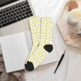 thumbnail image 6 of Bingfone Compression Socks for Women and Men Long Socks for Running Athletic Cycling Nurse- Yellow Lemon Leaves, 6 of 7