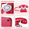thumbnail image 3 of Bangcool Corded Landline Telephone, Landline Phones for Home, Red Vintage Rotary Phone, Desk Telephone for Home, Office, Hotel Decoration, 3 of 7