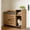 Country Oak, variant on Babevy Large Hidden Cat Litter Box Cabinet, Double Door Enclosure Furniture with Storage Shelf, Side Table & Anti-Tracking Mat