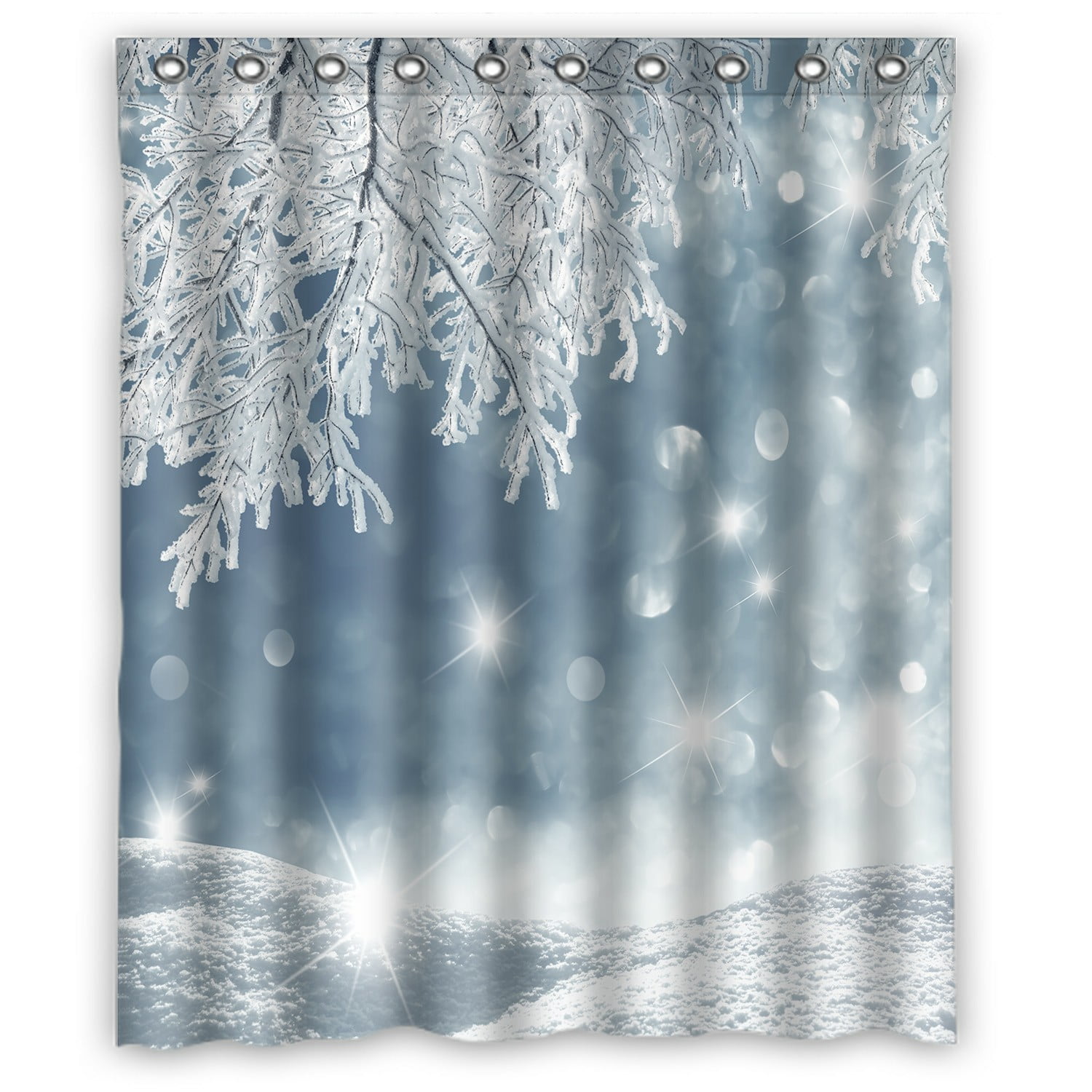 Eczjnt Winter Shower Curtain Bathroom Waterproof Home Decor 60x72 Eczjnt Winter Shower Curtain Bathroom Waterproof Home Decor 60x72