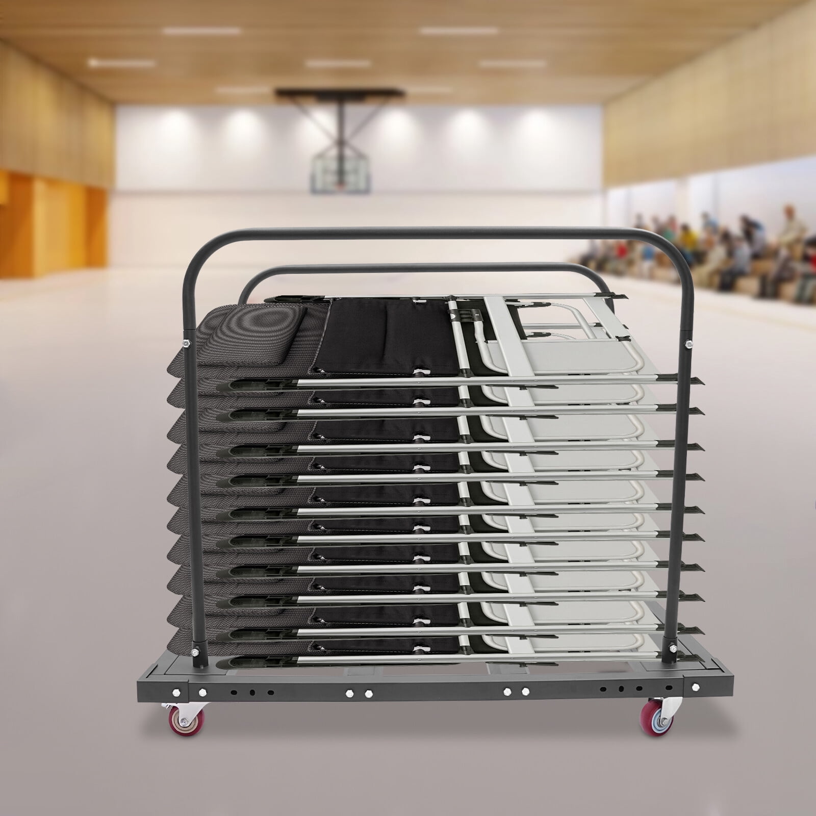 Miumaeov Rectangular Folding Table Cart Folding Table Trolley Dolly Cart For 10Pcs Folding Desk