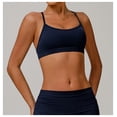 thumbnail image 4 of Sujetadores de entrenamiento de yoga con tiras y espalda abierta for mujer, almohadillas extraíbles entrecruzadas de soporte bajo for gimnasio deportivo, 4 of 5