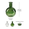 thumbnail image 6 of Serene Spaces Living Green Bottleneck Bulb Glass Vase, 5.3" Dia & 7.48" Tall, Pack of 2, 6 of 6