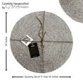 thumbnail image 2 of Glass Bead Embroidered PlacematColor: SilverSet of 2Size: 14" Round, 2 of 2