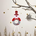 thumbnail image 1 of Adornos navideños, adornos navideños - Colgante de árbol de Navidad - Colgante redondo de campanas de árbol de Navidad con muñeco de nieve anciano - Decoración de escena - Colgante decorativo de polié, 1 of 6