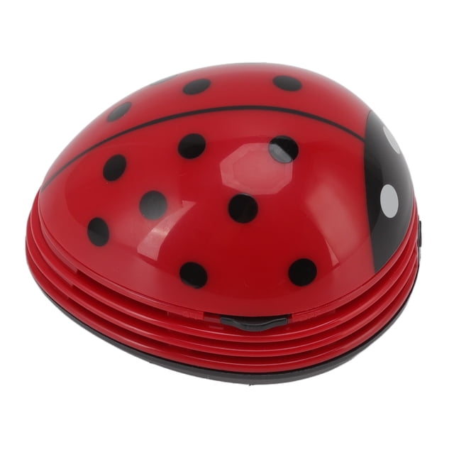 Handheld Desktop Vacuum Sweeper, Red Ladybird Cordless Ergonomic Rotating Mini Desktop Vacuum Cleaner For Study Room