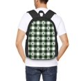 thumbnail image 4 of Balery Green White Christmas Tree Lumberjack Plaid Mochila para hombre y mujer - Tela Oxford 600D resistente - Gran capacidad, resistente al agua, ideal para la escuela, viajes y senderismo, 4 of 6