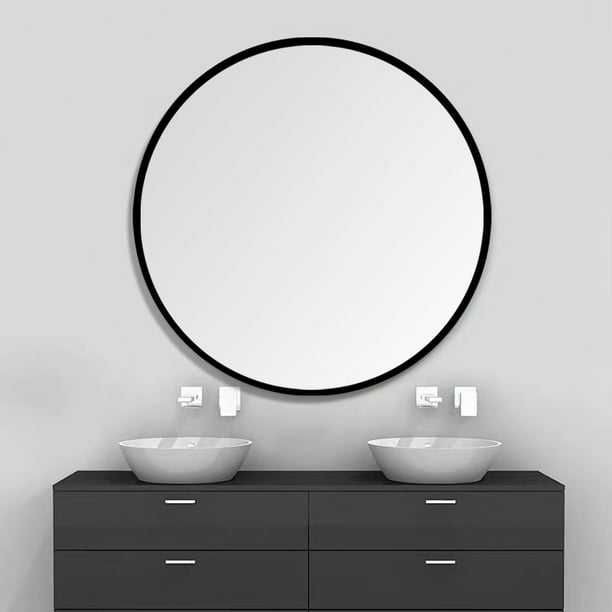 24 Wall Circle Mirror Large Round, 24 Inch Round Black Vanity Mirror