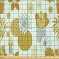 thumbnail image 2 of Ambesonne Cactus Fabric by the Yard Microfiber, Succulent Plants Flower Pots, 3 Yards, Pale Coffee Grey, 2 of 4