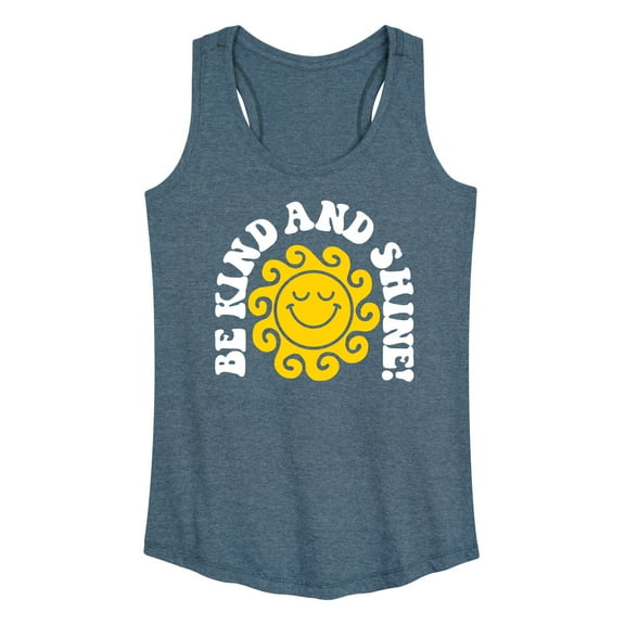 Instant Message - Inspirational - Be Kind & Shine - Women's Racerback Tank Top