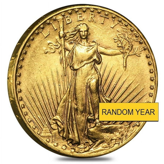$20 Gold Double Eagle Saint Gaudens - Almost Uncirculated AU (Random Year)