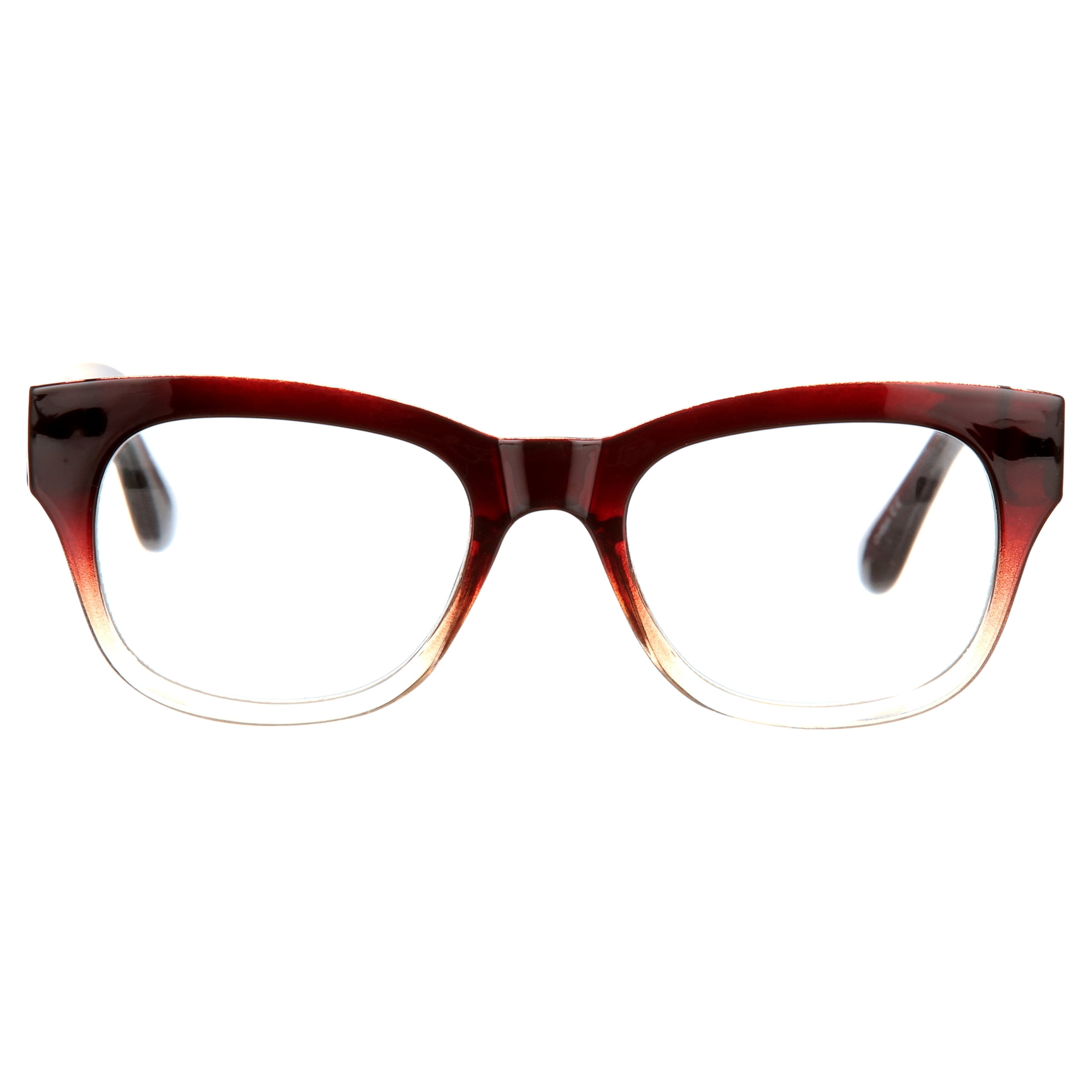 (2 pack) Jonas Paul Eyewear Blue Light Glasses, Brown / Crystal Fade, Magnifying Acrylic Lens, Unisex