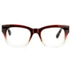 Jonas Paul Eyewear Blue Light Glasses, Brown / Crystal Fade, Magnifying Acrylic Lens, Unisex
