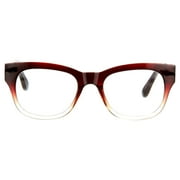 Jonas Paul Eyewear Blue Light Glasses, Brown / Crystal Fade, Magnifying Acrylic Lens, Unisex