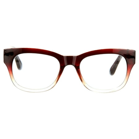 Jonas Paul Eyewear Blue Light Glasses, Brown / Crystal Fade, Magnifying Acrylic Lens, Unisex