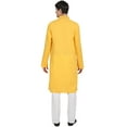 thumbnail image 5 of SKAVIJ Kurta Pajama Set for Men Long Sleeve Cotton Party CasualGold XL, 5 of 6