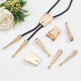 thumbnail image 4 of 3Pc Iron Bolo Tie Slide Clasps with 6Pc Alloy Cord Ends for Bolo Tie Making Light Gold 30~52x25x9.5~11mm Hole: 2.5mm Inner Diameter: 3.5~5.5x5.5~17mm, 4 of 7